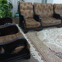 مبل ۸ نفره قهوه ای|مبلمان خانگی و میز عسلی|مسجد سلیمان, |دیوار