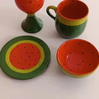 ست ظروف سفالی یلدا