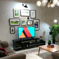 میز تلوزیون ۳ تیکه مشکی سالم