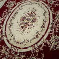 فرش ۶ متری سالم نگین مشهد لاکی رنگ