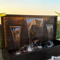 آبنما ابنما ترکیب پرده ای قارچی|صنایع دستی و سایر لوازم تزئینی|اصفهان, قهجاورستان|دیوار