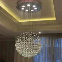 لوستر گوی بزرگ کریستال