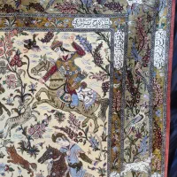 قالیچه 3 متری تمام ابریشم قم شکارگاه|فرش|کرج, عظیمیه|دیوار