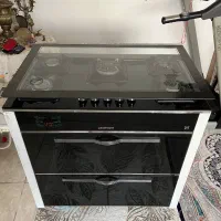 اجاق گاز طرح فر 5 شعله صفحه شیشه ای