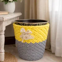 سطل زباله دست بافت