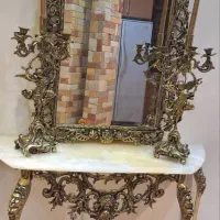 اینه شمعدان برنز