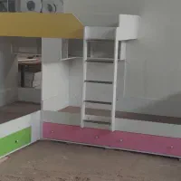 تخت سه تخت ال نردبانی چوب سخت (مشهد گلبهار )|تخت و سرویس خواب|مشهد, شهرک امام هادی (شهرک غرب)|دیوار