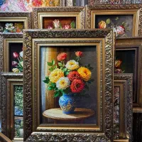 تابلو فرش دست بافت تبریز گل