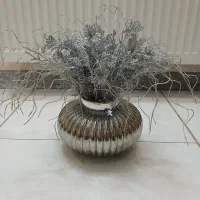 گلدان شیشه ای تزیینی کاملا سالم و نو