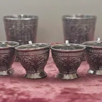ست فنجان و لیوان فلزی (ساخت ترکیه)