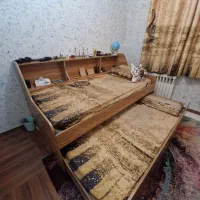 تخت کشویی کم جا دو نفره به همراه دو عدد تشک|تخت و سرویس خواب|تهران, جوادیه تهرانپارس|دیوار