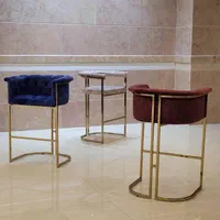 صندلی کانتر اپن ثابت فلز طلایی