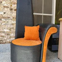 صندلی تک دسته چرمی