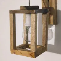 چراغ دیواری چوبی|لوستر و چراغ آویز|کرمانشاه, |دیوار