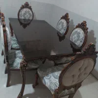 میز ناهار خوری چوبی ۶نفره  (تمام راش)