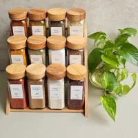 ست ادویه با درب بامبو