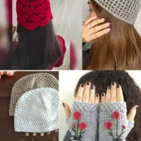 بافتنی بادست انواع هد وکلاه ودستکش وپاپوش