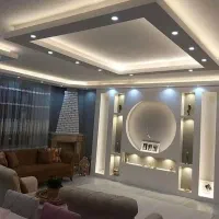 انواع سفید گچکاری گچ وخاک نورپردازی سقف وبدنه