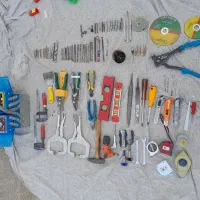 جعبه ابزار کامل کابینت سازی دریل شارژی منگنه کوب