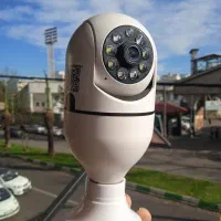 دوربین مداربسته لامپی چرخشی 360 درجه بیسیم رم خور