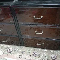 سرویس کامل چوب تخت.۲کمد،میز آرایش وصندلی بدون آینه|تخت و سرویس خواب|قم, صفاشهر|دیوار