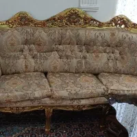 مبلمان چوبی سلطنتی کم کارکرد وعالی نه نفره وده ن|مبلمان خانگی و میز عسلی|سرعین, |دیوار