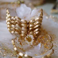 ظروف با گل بابونه طبیعی به علاوه یادگیری|ظروف سرو و پذیرایی|گنبد کاووس, |دیوار