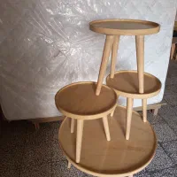 گل میز و جلو مبلی رنگی چوبی