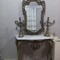 آینه و شمعدان برنجی|بوفه، ویترین، کنسول|تهران, آرارات|دیوار