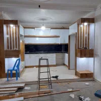 کابینت هایگلاس/ تمام چوب روکش ضد خشFRTJ987|مصالح و تجهیزات ساختمان|اردبیل, |دیوار