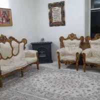 مبل 7 نفره استیل قهو ه ایی