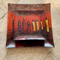 ظرف میوه خوری بهمراه ۶ تا پیشدستی ست|ظروف سرو و پذیرایی|تهران, جنت‌آباد مرکزی|دیوار