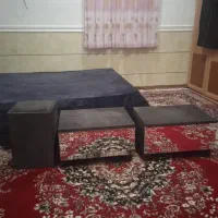 تخت ومیزارایشی ودوعددپاتختی  وصندلی|تخت و سرویس خواب|برازجان, |دیوار