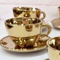 فنجان و نعلبکی طلایی نو
