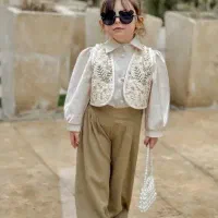 سه تیکه با وست سوزن دوزی جنس عالی