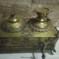 منقل سالم وبکر جنس برنج با سماورزغالی روی خودمنقل|کلکسیون اشیاء عتیقه|نهاوند, |دیوار