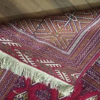 فرش شیش متری قدیمی  عتیقه دست بافت سبک خاص