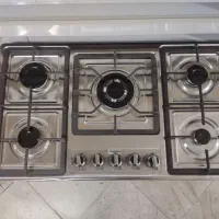 اجاق گاز رومیزی صفحه استیل پنج شعله