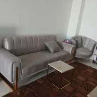 مبل مدل جانان طوسی ۸ نفره همراه با میز عسلی|مبلمان خانگی و میز عسلی|صحنه, |دیوار