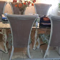 مبل استیل ۷نفرومیز نهار خوری ۸نفرویک ساعت ایستاده|مبلمان خانگی و میز عسلی|رشت, دیلمان|دیوار