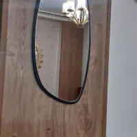 قاب آینه نا منظم رنگ مشکی ابعاد ۸۰ در ۳۰ سانت