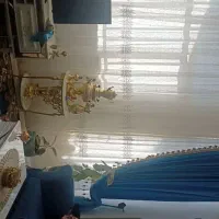 پرده توری سفید گلدار نو نو به فروش می‌رسد