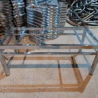 جلو مبلی استیل شیشه دودی ۱متر در ۵۰ نونو