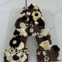 کیک خانگی سابله اعدادو حروف