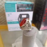 انگشتر نقره شکسته وموزنایت وتوپاز وزبرجد