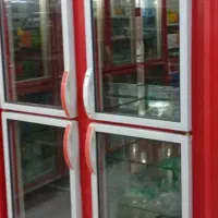 یخچال فریزر ویترینی چهار درب دو طرف نما در حد نو