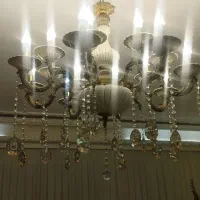 لوستر برنجی ۸ شاخه ۱۶ شعله|لوستر و چراغ آویز|تبریز, |دیوار