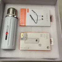 پاور بانک و هندزفری و فلاسک