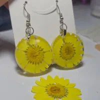 گوشواره و گردنبند گل طبیعی هدیه
