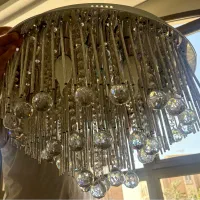 لوسترکریستالی درحدنو ریموتکنترل دار با چندرنگ نور|لوستر و چراغ آویز|تهران, قیطریه|دیوار